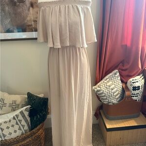 Show Me Your MuMu Cream Textured Dress